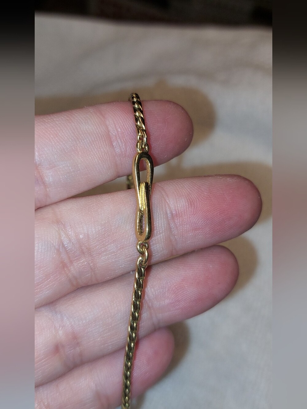 Monet Gold-Tone Women's Bracelet/ Anklet with Twist Chain
